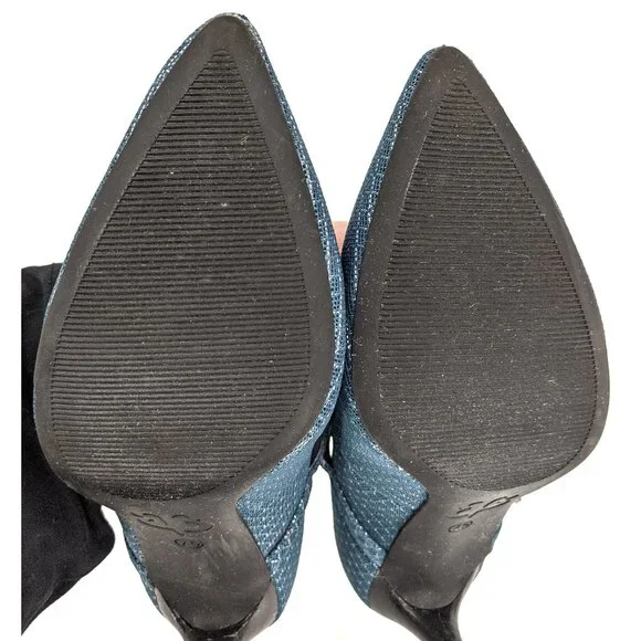 Betabrand Blue Patterned Mary Jane Pumps Size 7.5 - Picture 10 of 11